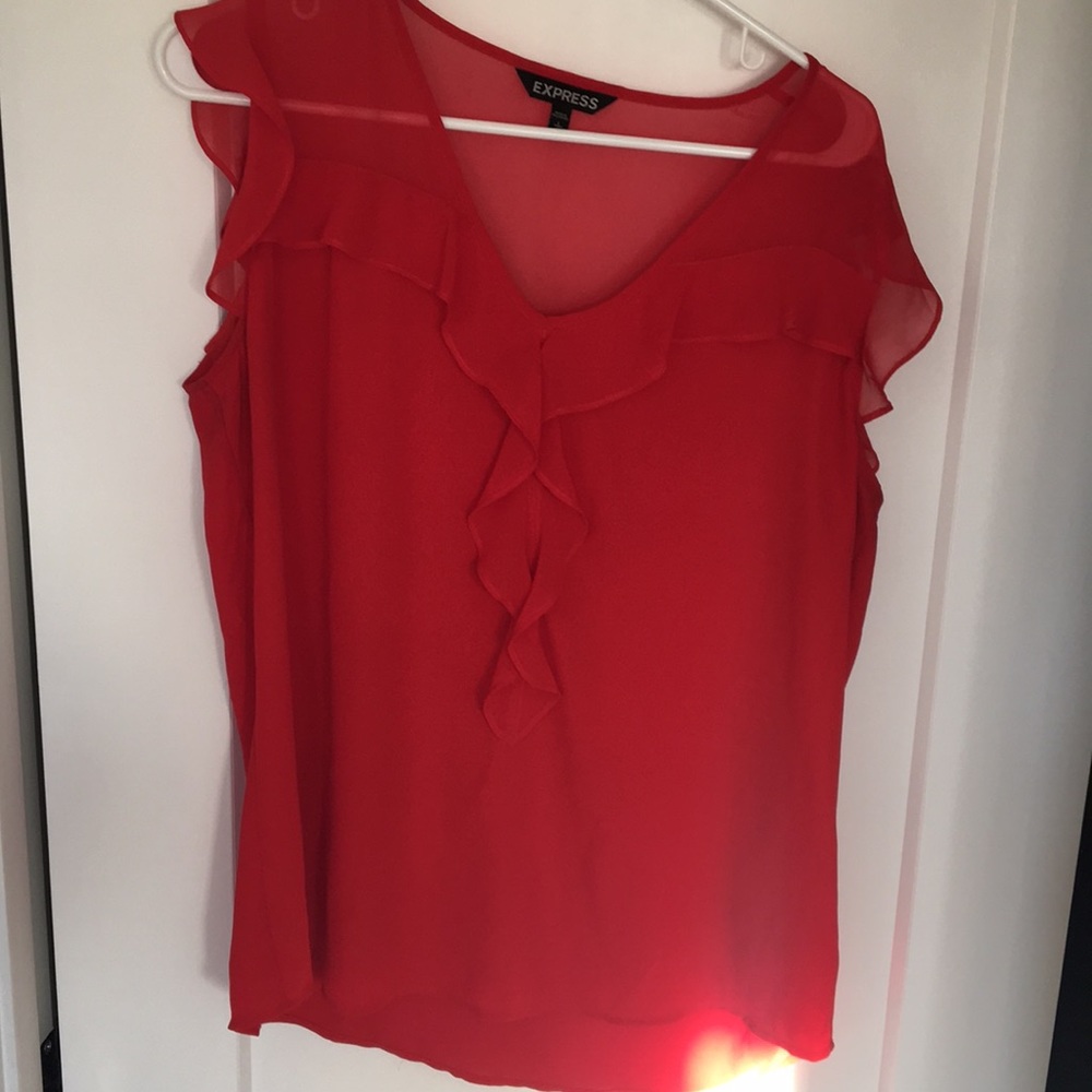Worn once Express flows ruffle top
